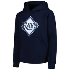 Tampa Bay Rays Youth Team Primary Logo Pullover Hoodie - Navy