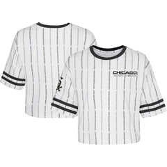 Chicago White Sox Girls Youth Ball Striped T-Shirt - White