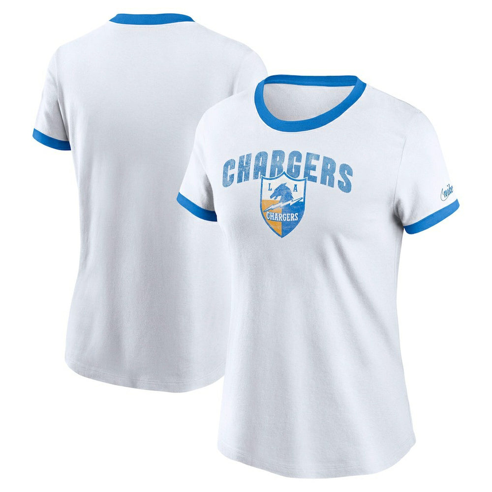 NFL Los Angeles Chargers Women's Rewind Ringer Tri-Blend T-Shirt