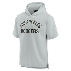 Los Angeles Dodgers Unisex Elements Super Soft Fleece Short Sleeve Pullover Hoodie - Gray