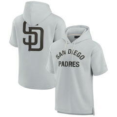 San Diego Padres Unisex Elements Super Soft Fleece Short Sleeve Pullover Hoodie - Gray