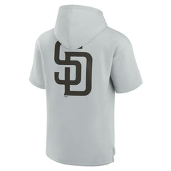 San Diego Padres Unisex Elements Super Soft Fleece Short Sleeve Pullover Hoodie - Gray