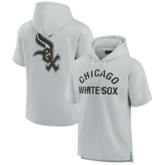 Chicago White Sox Unisex Elements Super Soft Fleece Short Sleeve Pullover Hoodie - Gray