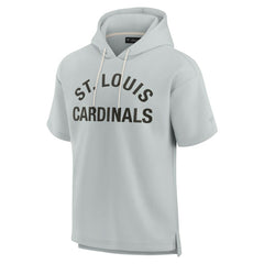 St. Louis Cardinals Unisex Elements Super Soft Fleece Short Sleeve Pullover Hoodie - Gray