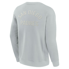 San Diego Padres Unisex Super Soft Pullover Crew Sweatshirt - Gray