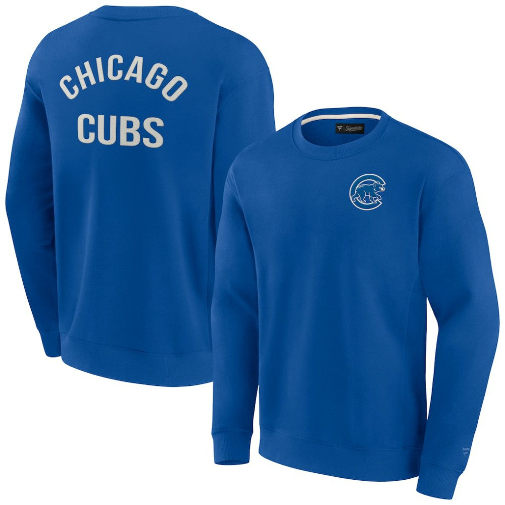 Chicago Cubs Unisex Super Soft Pullover Crew Sweatshirt - Royal