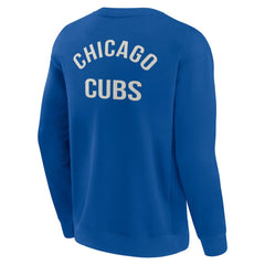 Chicago Cubs Unisex Super Soft Pullover Crew Sweatshirt - Royal