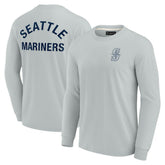 Seattle Mariners Unisex Elements Super Soft Long Sleeve T-Shirt - Gray