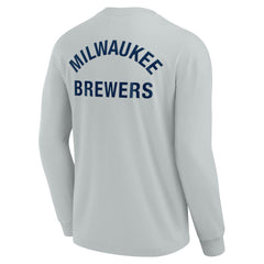 Milwaukee Brewers Unisex Elements Super Soft Long Sleeve T-Shirt - Gray