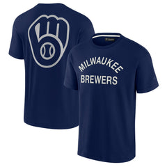 Milwaukee Brewers Unisex Elements Super Soft Short Sleeve T-Shirt - Navy