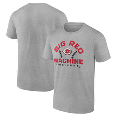 Cincinnati Reds Team Go For Two T-Shirt - Heather Gray