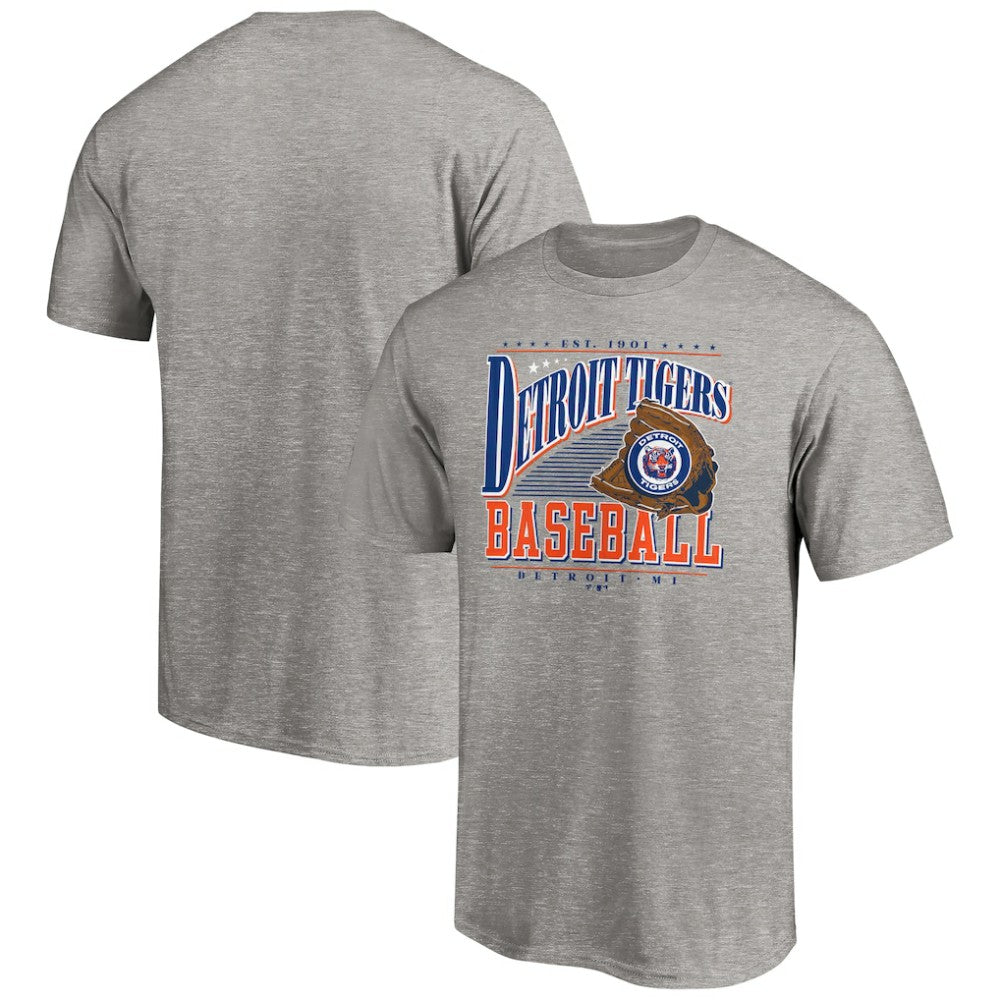 Detroit Tigers Cooperstown Collection Winning Time T-Shirt - Heather Gray