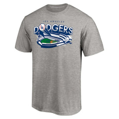 Los Angeles Dodgers Team Heater T-Shirt - Heather Gray