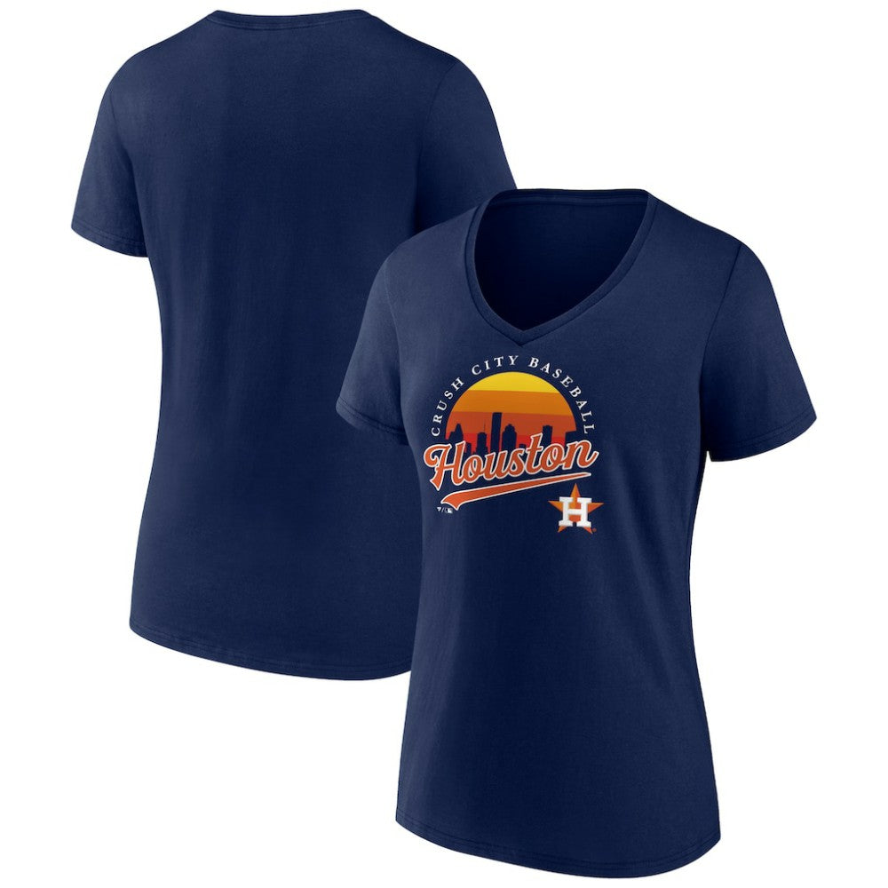 Houston Astros Women's One Champion V-Neck T-Shirt - Navy