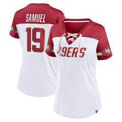 NFL San Francisco 49ers Deebo Samuel Women's Athena Name & Number V-Neck Top