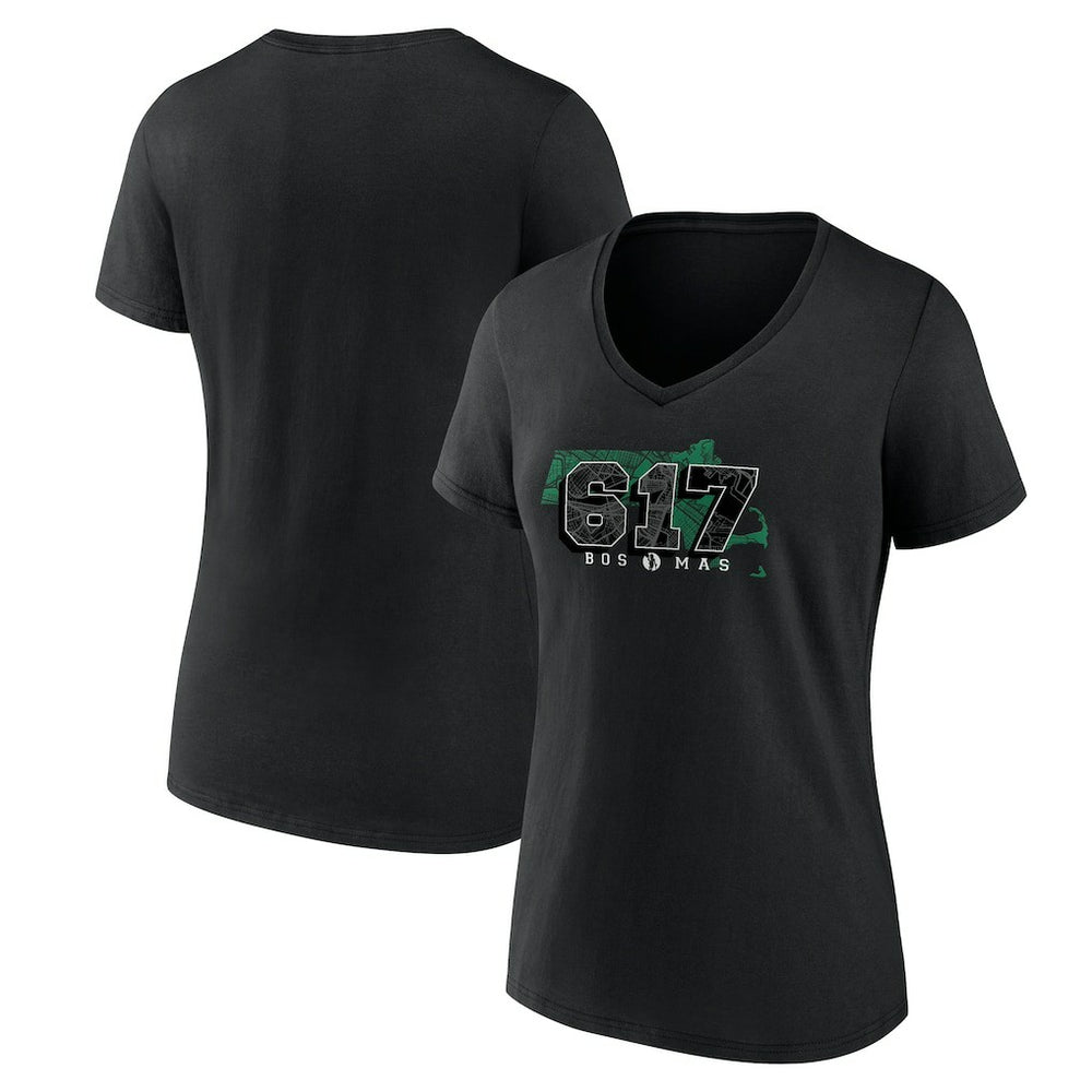 Boston Celtics Women's Core Hometown Launch V-Neck T-Shirt - Black outlet