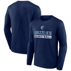 Memphis Grizzlies Let's Go Long Sleeve T-Shirt - Navy discount