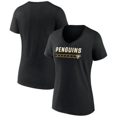 Pittsburgh Penguins Women's Primary Play V-Neck T-Shirt