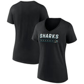 San Jose Sharks Women's Primary Play V-Neck T-Shirt