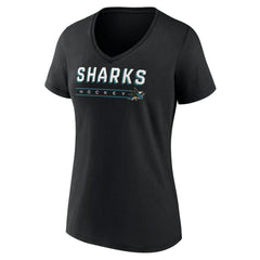 San Jose Sharks Women's Primary Play V-Neck T-Shirt