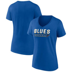 St. Louis Blues Women's Primary Play V-Neck T-Shirt