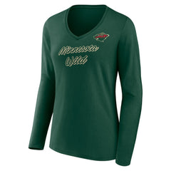 Minnesota Wild Women's Forge Long Sleeve V-Neck T-Shirt