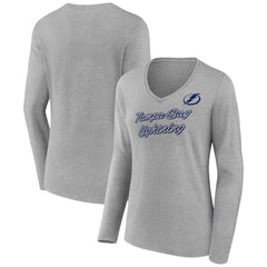 Tampa Bay Lightning Women's Forge Long Sleeve V-Neck T-Shirt