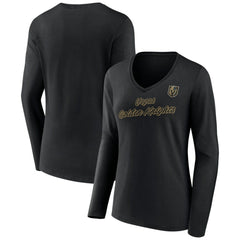 Vegas Golden Knights Women's Forge Long Sleeve V-Neck T-Shirt