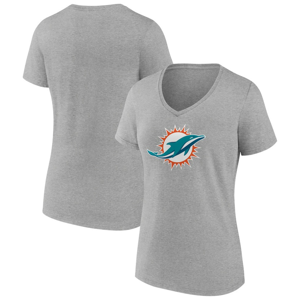 NFL Miami Dolphins Women's Primary Team Logo V-Neck T-Shirt
