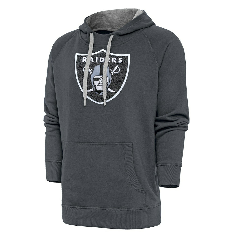 NFL Las Vegas Raiders Antigua Victory Chenille Pullover Hoodie