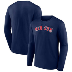 Boston Red Sox Wordmark Long Sleeve T-Shirt - Navy
