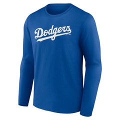 Los Angeles Dodgers Wordmark Long Sleeve T-Shirt - Royal