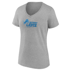 NFL Detroit Lions Women's Logo Team Lockup V-Neck T-Shirt