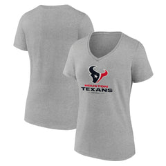 NFL Houston Texans Women's Logo Team Lockup V-Neck T-Shirt