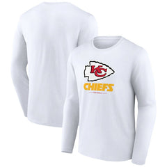 NFL Kansas City Chiefs Logo Team Lockup Long Sleeve T-Shirt