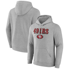 NFL San Francisco 49ers Primary Logo Team Lockup Fitted Pullover Hoodie