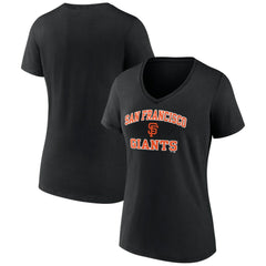 San Francisco Giants Women's Heart and Soul V-Neck T-Shirt - Black