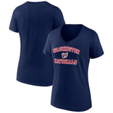 Washington Nationals Women's Heart and Soul T-Shirt - Navy