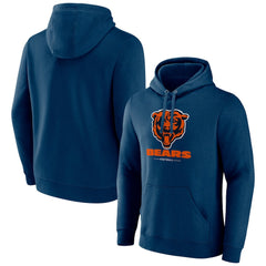 NFL Chicago Bears Logo Team Lockup Fitted Pullover Hoodie