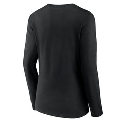 NFL Carolina Panthers Women's Logo Team Lockup Long Sleeve V-Neck T-Shirt