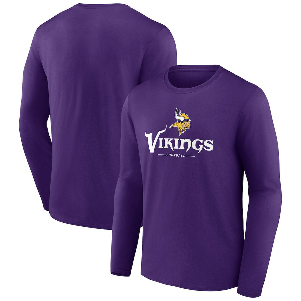 NFL Minnesota Vikings Logo Team Lockup Long Sleeve T-Shirt