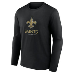 NFL New Orleans Saints Logo Team Lockup Long Sleeve T-Shirt