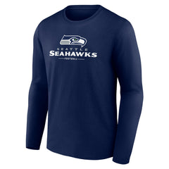 NFL Seattle Seahawks Logo Team Lockup Long Sleeve T-Shirt