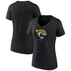 NFL Jacksonville Jaguars Women's Logo Team Lockup V-Neck T-Shirt