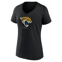 NFL Jacksonville Jaguars Women's Logo Team Lockup V-Neck T-Shirt