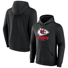 NFL Kansas City Chiefs Logo Team Lockup Fitted Pullover Hoodie