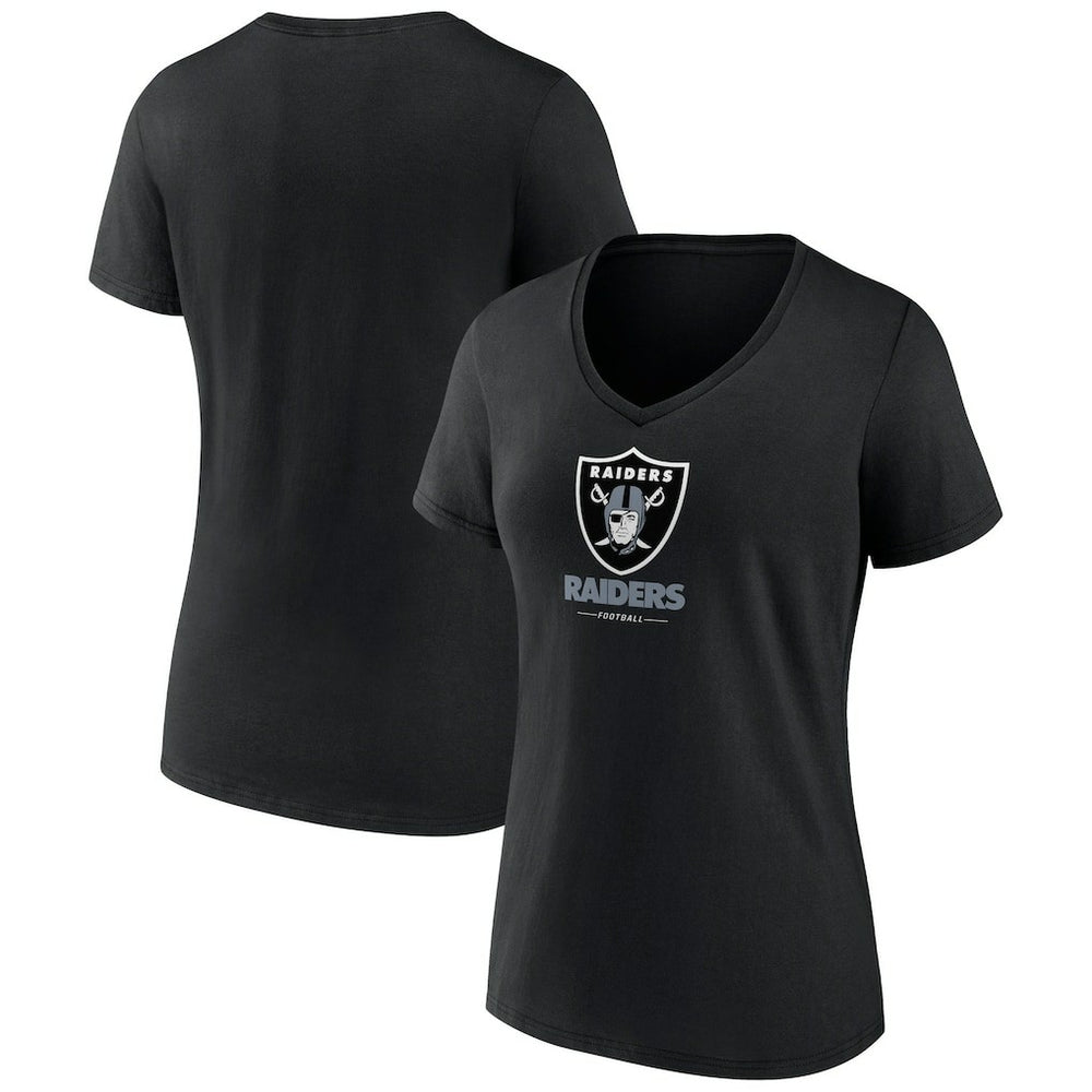 NFL Las Vegas Raiders Women's Logo Team Lockup V-Neck T-Shirt