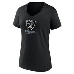NFL Las Vegas Raiders Women's Logo Team Lockup V-Neck T-Shirt