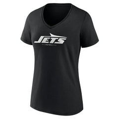 NFL New York Jets Women's Logo Team Lockup V-Neck T-Shirt