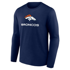 NFL Denver Broncos Logo Team Lockup Long Sleeve T-Shirt